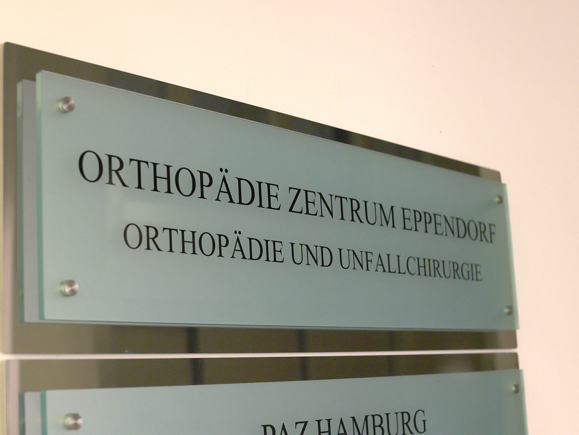 Türschild Orthopaedie Zentrum Eppendorf